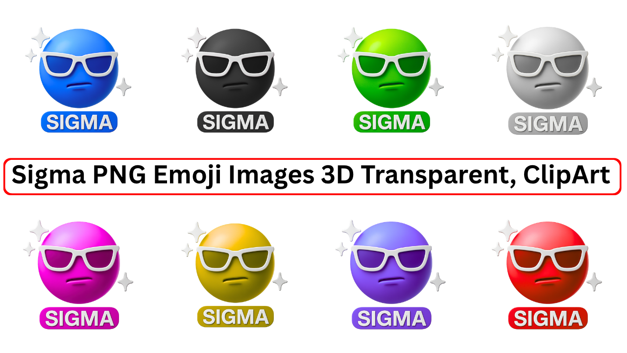 Download 3D Sigma PNG Emoji images in HD with transparent backgrounds. Stylish, colorful, and perfect for memes, edits, reels & digital projects – all free!