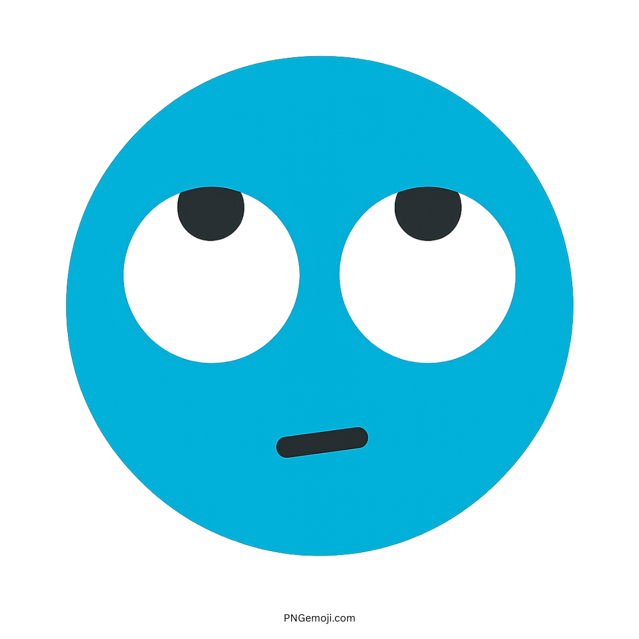 Blue emoji face with rolling eyes showing sarcasm, disbelief, or mild annoyance