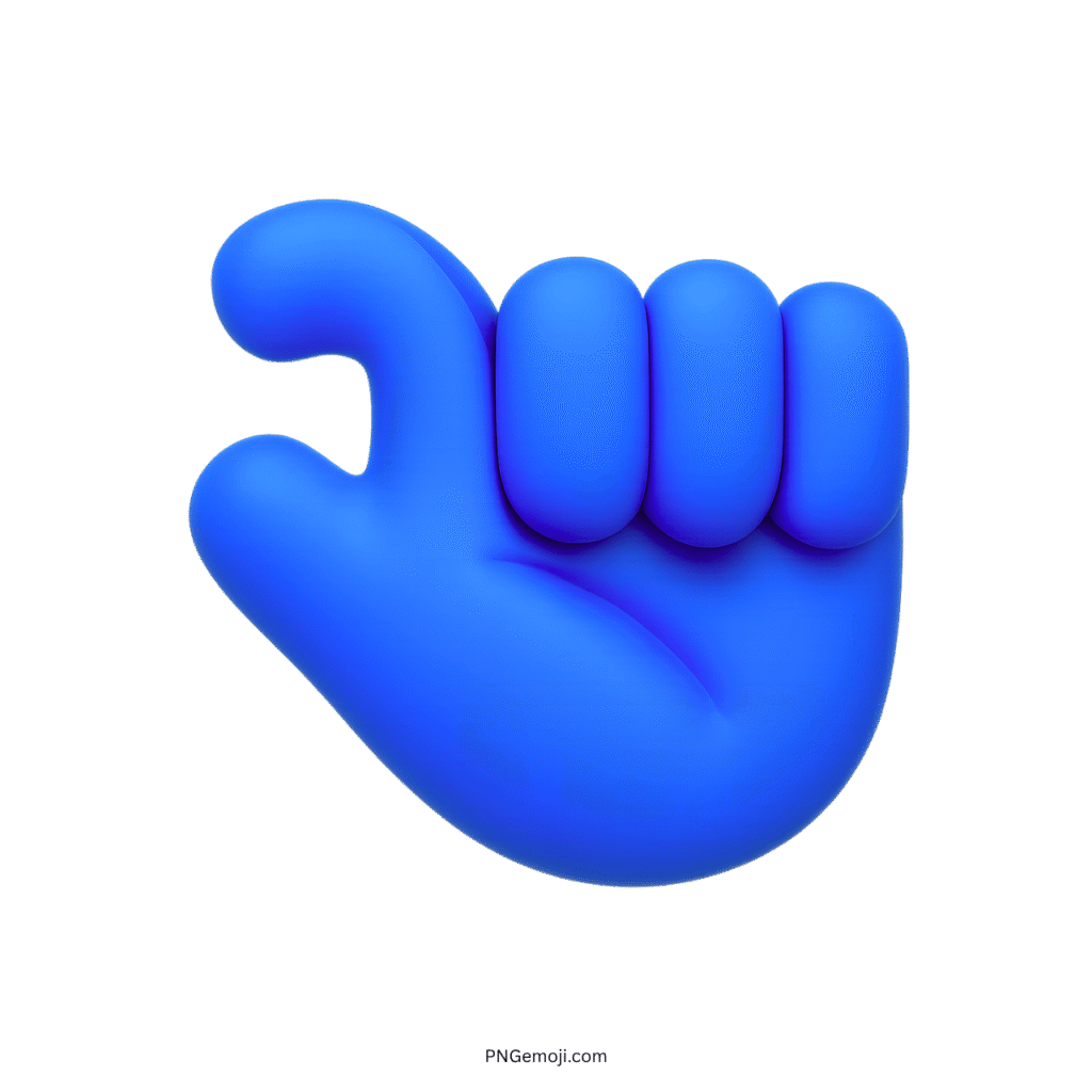 Blue emoji with a pinching hand gesture, used for emphasizing small amounts or ideas.