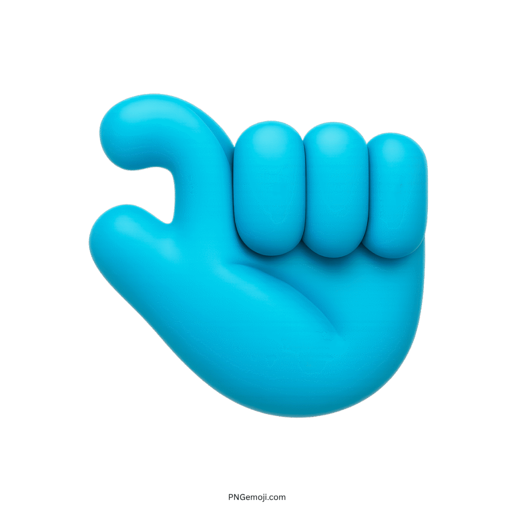 Blue emoji with a pinching hand gesture, used to indicate small amounts or subtle ideas.