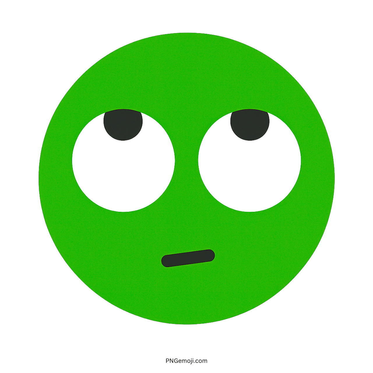 Green emoji face with rolling eyes showing sarcastic, bored, or playful reaction