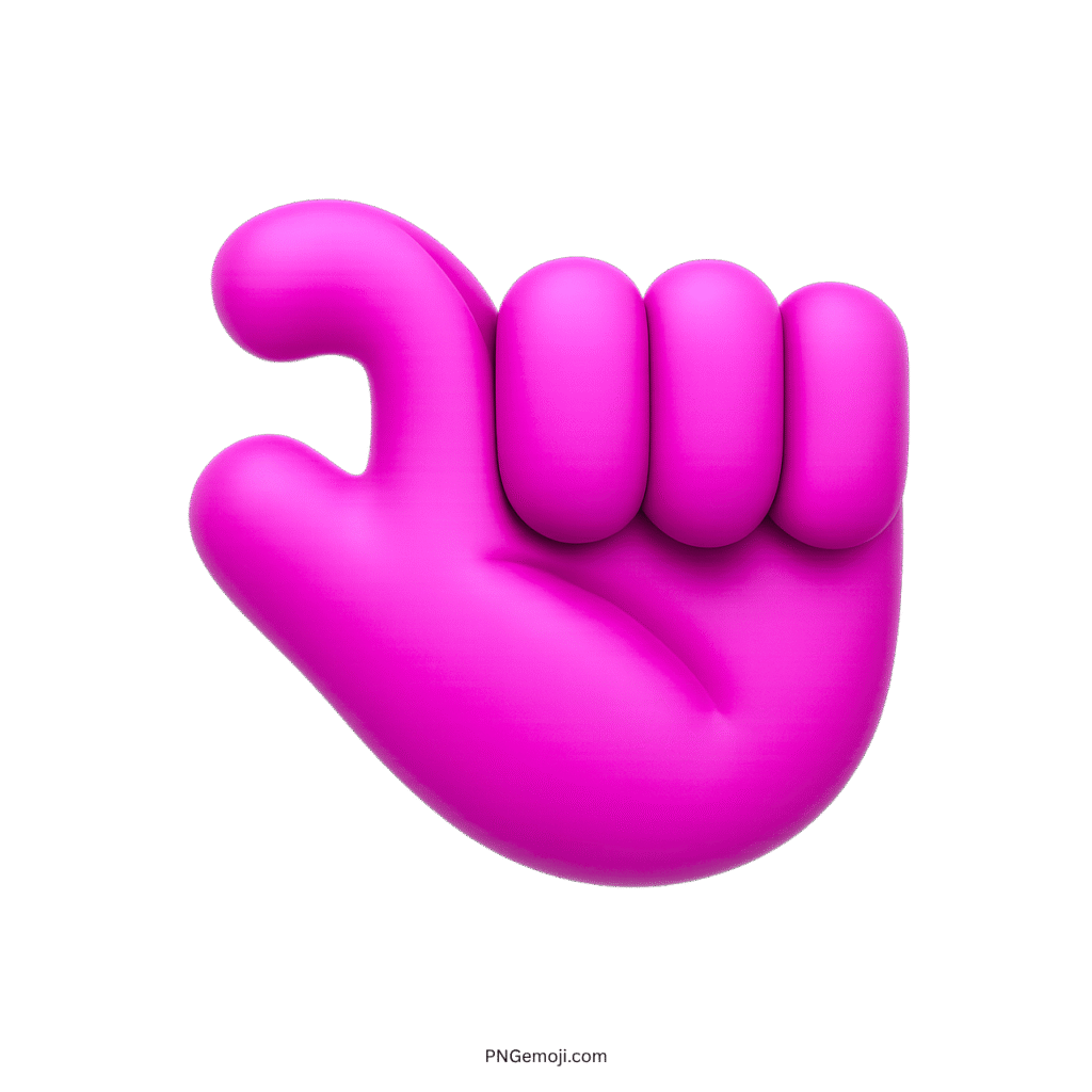 Pinching Hand Emoji Pink Gesture Icon 3D PNG