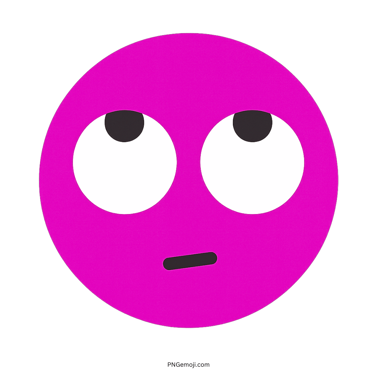 Pink emoji face with rolling eyes showing sarcasm, disbelief, or playful annoyance