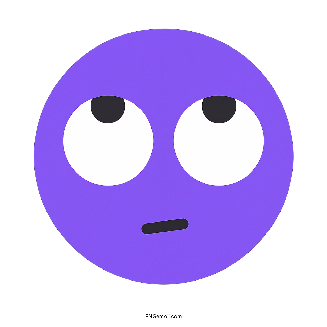Purple emoji face with rolling eyes showing sarcasm, disbelief, or playful annoyance