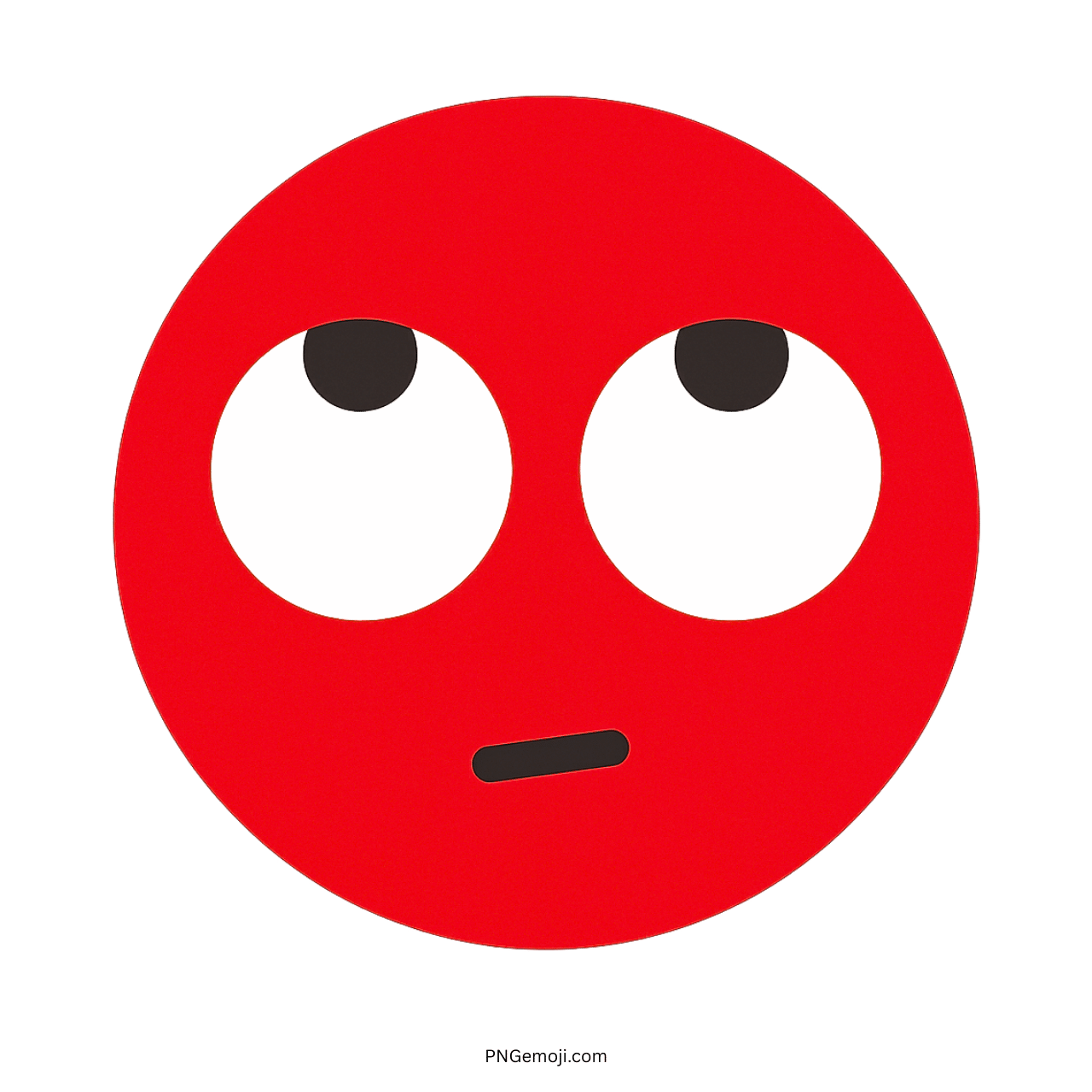 Red emoji face with rolling eyes showing sarcasm, disbelief, or mild annoyance