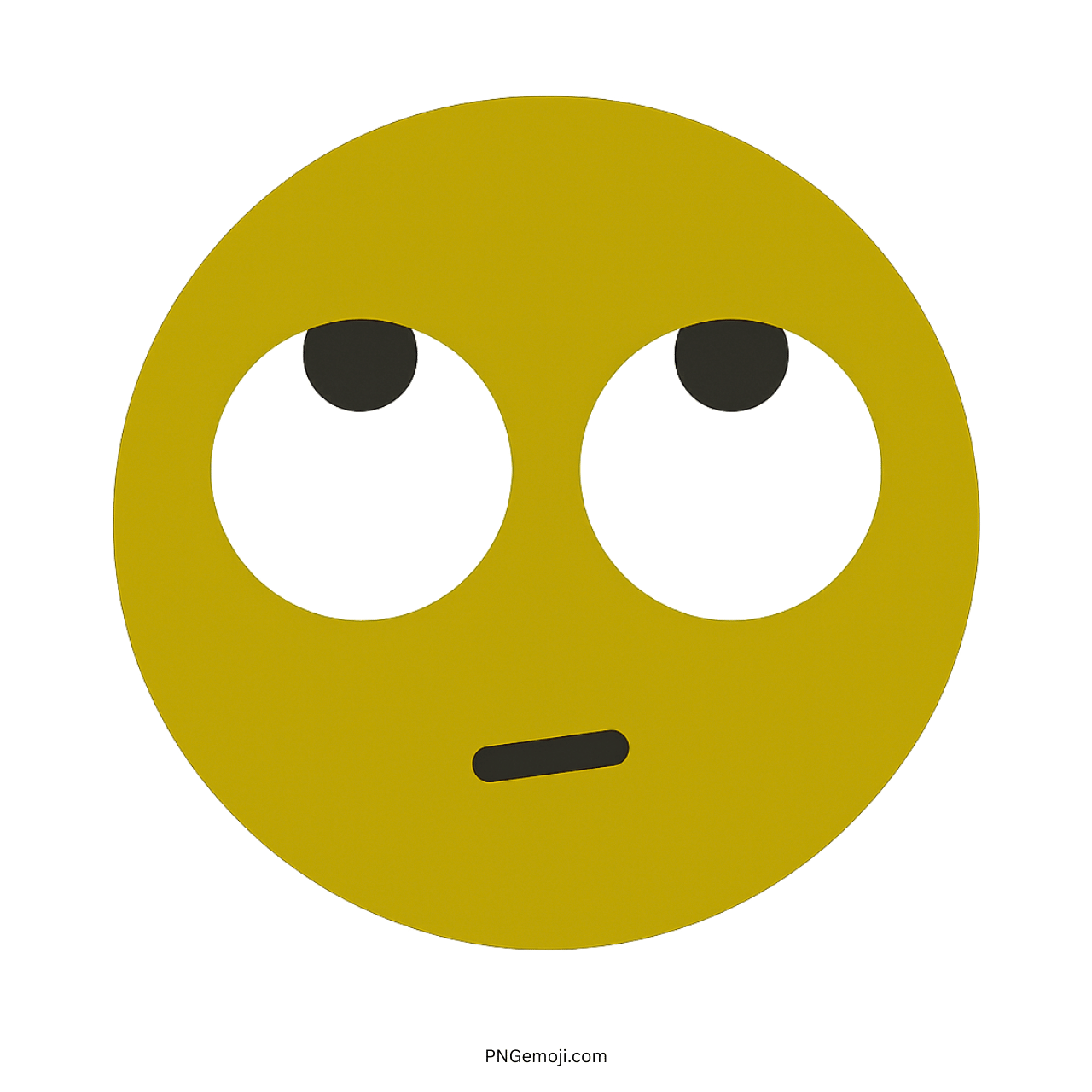 Yellow emoji face with rolling eyes showing sarcasm, boredom, or playful reaction